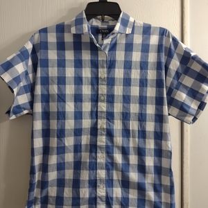 Plaid men's chaps button down shirt
